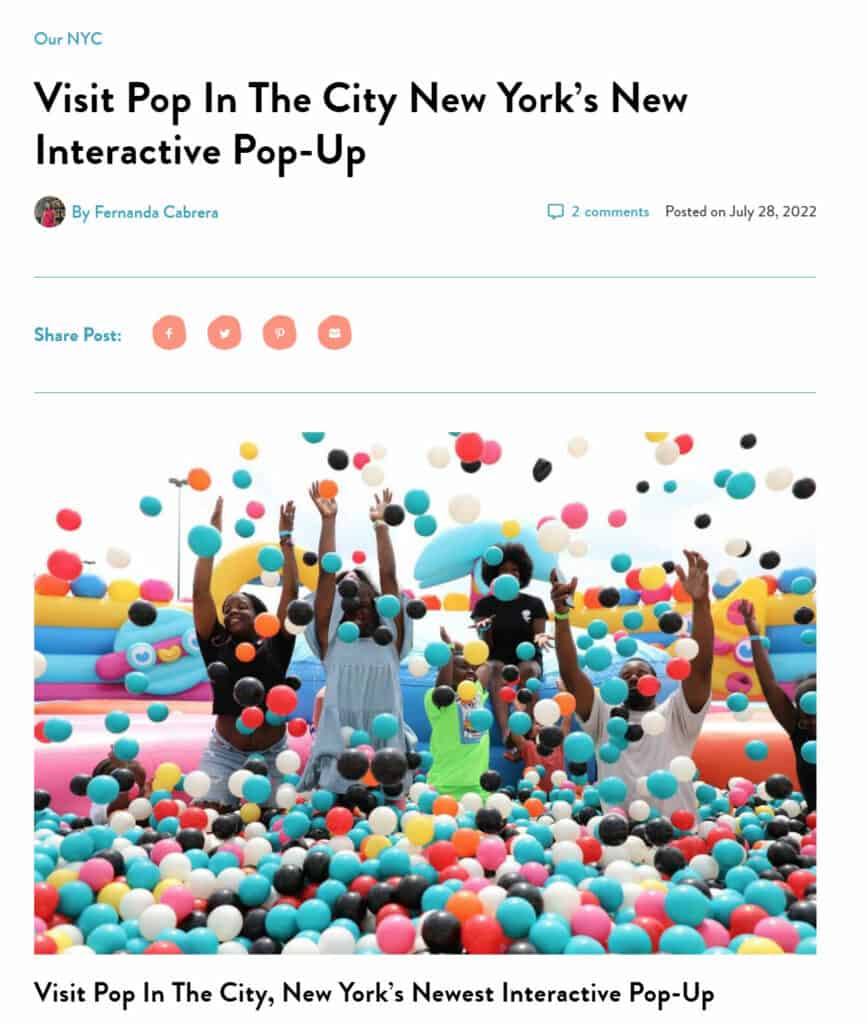 New York Family Magazine: ArticleScreenshot